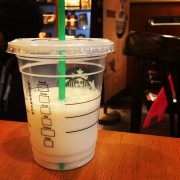 Milk in a Starbucks cup